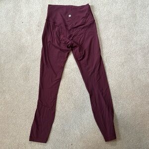 Lululemon align leggings, color cranberry, size 4